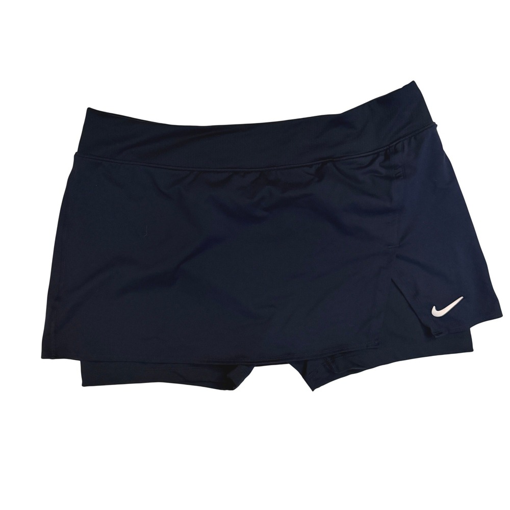 Nike Dri-FIT Slim Fit Skort Womens XL Navy Blue Excellent‎ Tennis Pickleball